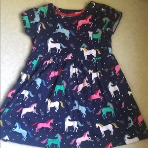 Mini Boden 2/3Y Cotton Unicorn Dress